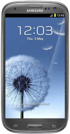 Смартфон Samsung Galaxy S3 GT-I9300 16Gb Titanium grey - Анжеро-Судженск